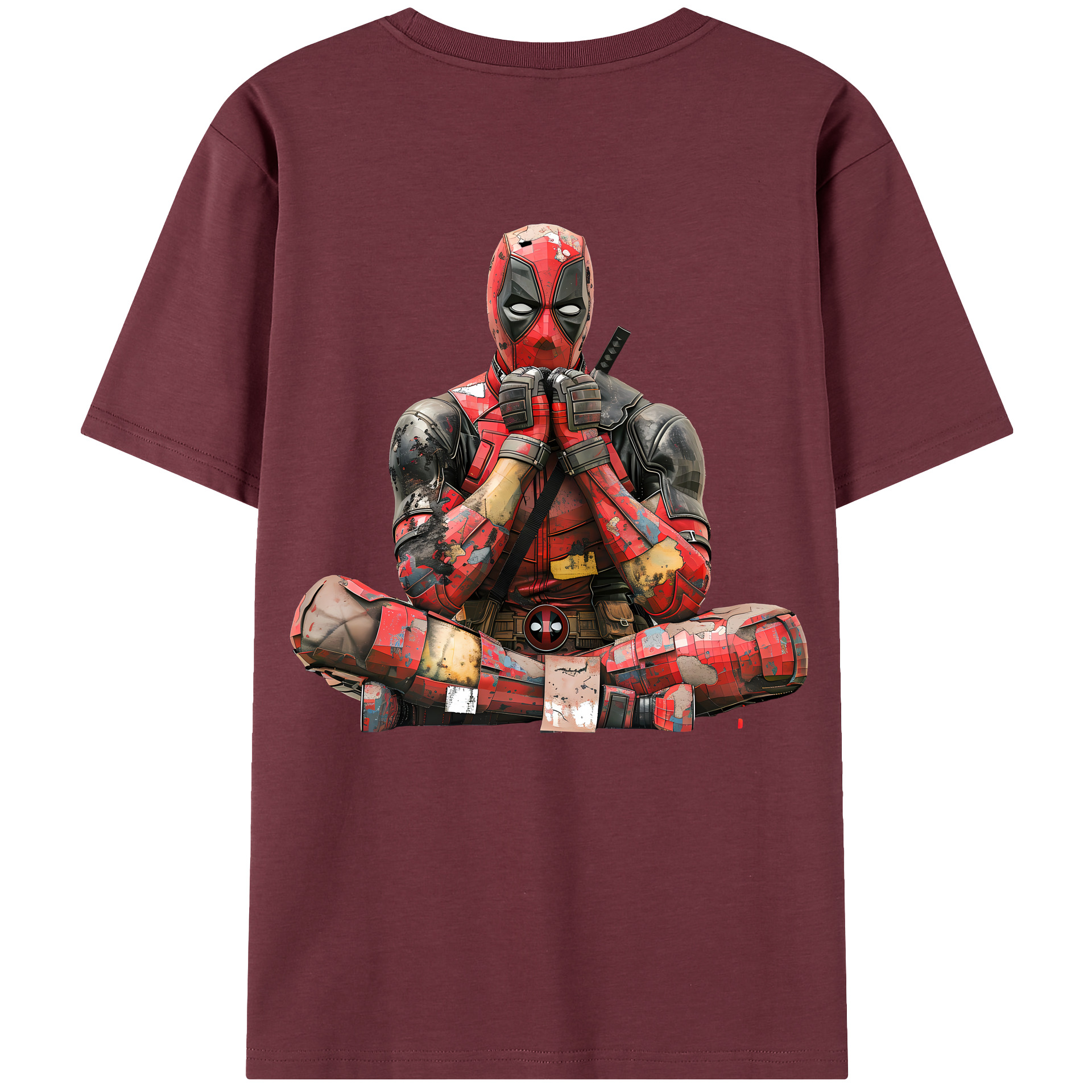 （画像用） Deadpool デッドプール 綿100％半袖Tシャツ（背面プリント）